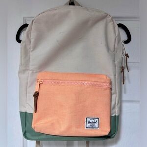 Herschel Supply Company Cream, Orange, and Green Backpack